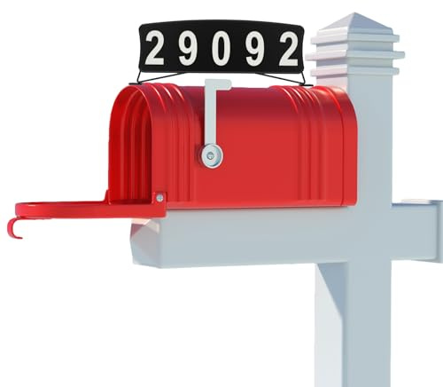 IVWVI Metal Mailbox Numbers, Double sided House Numbers plaque for Outside, Waterproof, Horizontal & Vertical Mounted Address Sign for Street Yard Home(metal)