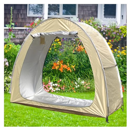 Abri de rangement extérieur pour 2 ou 5 vélos, petit abri de jardin avec double porte, tente de rangement pour vélos, couleur jaune