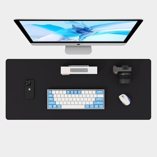 DAWNTREES 60x35 cm Leather Desk Pad,Mouse Pad,Waterproof Non-Slip Surface, Office Home Work Protector