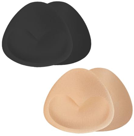BEPSYOM 2 Paires Coussinets Soutien-Gorge, Inserts de Soutien-Gorge Push-up Adhésifs, Respirant et Amovible, rembourré Coque volumateurs Confort pour Sports de Bikini