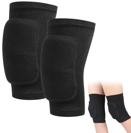 Ginocchiere da danza da donna: ginocchiere traspiranti – protezione per ginocchia in spugna spessa – morbido tutore traspirante manica protettiva per pallavolo, calcio, danza, yoga, tennis, corsa