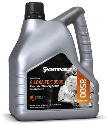 Siloxa-Tek 8500 Ready to Use - 1 Gallon Penetrating Concrete Sealer, Water and Salt Repellent. Clear, Water-Based DOT Approved Silane/Siloxane for Concrete, Brick, Masonry & Pavers