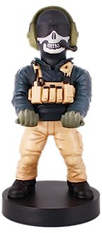 Cableguys Figurine Gaming Call of Duty Lt. Simon “Ghost” Riley - Accessoire support pour manette ou smartphone - Câble USB inclus - 20 cm