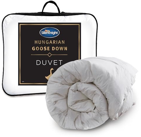 Silentnight Hungarian Goose Feather and Down Double Duvet – Luxury Hotel Quality 10.5 Tog Duvet Quilt Warm Cosy with 300TC Cotton Cover All Year Round Winter Summer – Machine Washable – Double