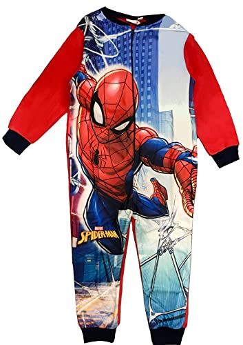 Spiderman Grenouillère tout-en-un en polaire pour enfants de 2 à 10 ans, multicolore, 9-10 ans