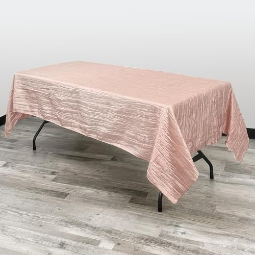 Your Chair Covers Rechteckige Knitter-Taft-Tischdecke, 152,4 x 259,1 cm, Rouge, rechteckige Tischwäsche für 1,8 m rechteckige Tische, Hochzeitstischdecke