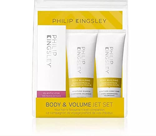 Philip Kingsley | Body & Volume Haarpflege Reise-Set | Enthält Elasticizer, Body Building Shampoo und Body Building Conditioner | Haar-Reise-Essentials | 3 x 75ml