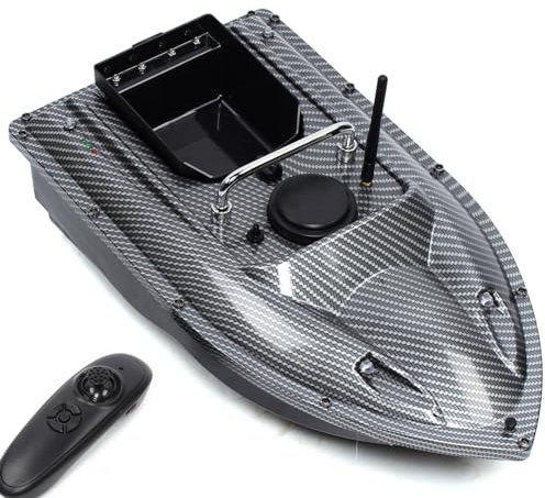 Futterboot 500M Köderboot mit Fernbedienung und LED-Licht,Ladegewicht von 1,5 kg,Echolot Boot für Flüssen, Seen Oder Seichtem Wasser