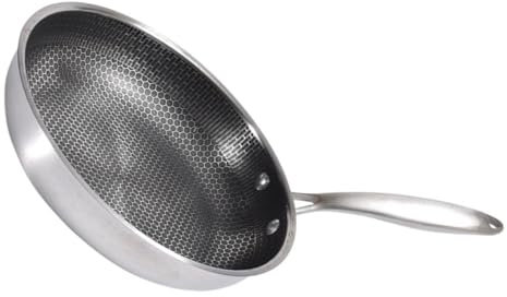 PRETYZOOM Bratpfanne Antihaftbeschichtet Edelstahl 28 Cm Chef-antihaft-bratpfanne Wabenbeschichtung Einfach Zu Verwenden