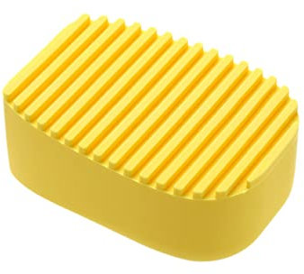 Homoyoyo Mini Planche à Linge Silicone pour Lavage des Vêtements Brosse De Nettoyage Portable Et Créative Idéale pour Chaussettes Cols Et Plus Jaune