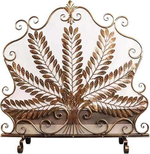SBJKLYRN Tijeras de jardinería, Pantallas for Chimenea de un Solo Panel for Interiores, Independientes, de 85 x 85 cm, con Rejilla Protectora contra chispas