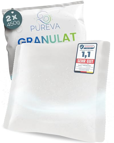 PUREVA Luftentfeuchter Nachfüllpack mit 2x 450g Granulat [NEUESTE FORMEL]