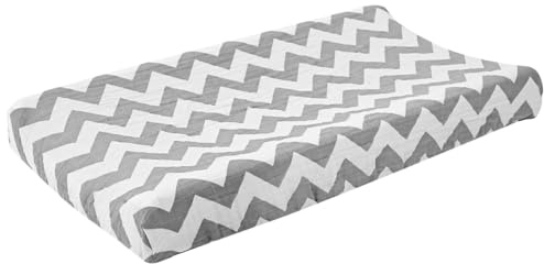 GALPADA Funda para Cambiador Diseño de Ondas Gris Transpirable y Lavable Cubierta Protectora Reutilizable para Colchonetas Tablas de Cambio