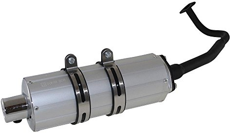 Auspuff Alu für 4-Takt China Roller GY6 50ccm z.B. Baotian, Benzhou, Flex Tech, Jinlun, Kreidler, Rex