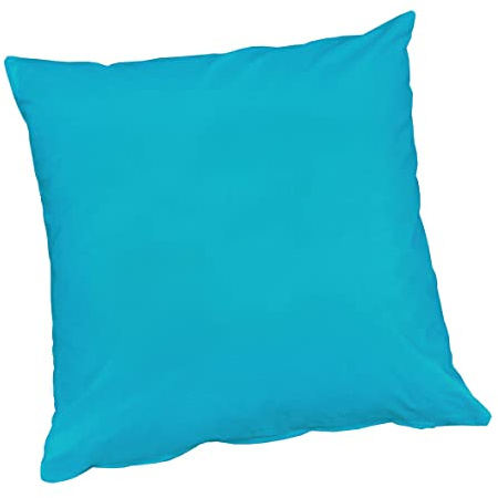 emmevi Fodera Cuscino Cotone Lucido 40x40 Cm Cerniera Federa Copricuscino mod.FODERINA_CINZ TURCHESE_(22)