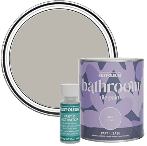 Rust-Oleum Brown Water-Resistant Bathroom Tile Paint in Matt Finish - Gorthleck 750ml