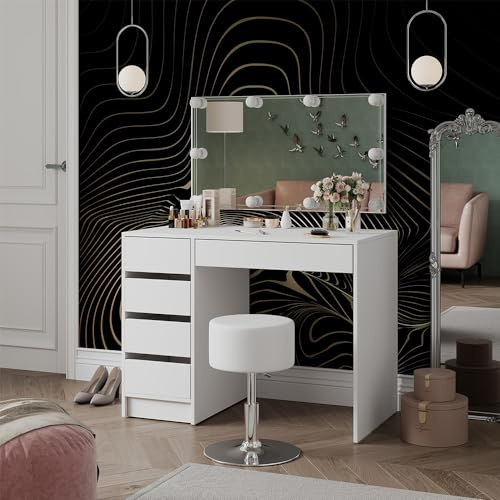 Vicco Tavolo da toilette Thalia, Bianco, 100 cm