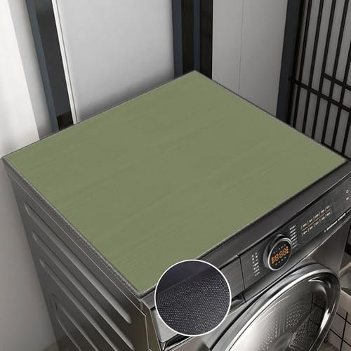 Highdi Housse de Protection pour Machine à Laver Top, Ferreux Coussin de Machine à Laver Antidérapant Housse de Machine à Laver pour Machine à Laver Ou Sèche-Linge (Vert olive,50x50cm)