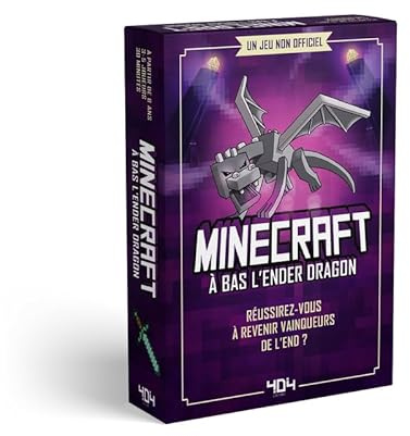 Mojang - Minecraft : À bas l'Ender Dragon ! - Jeu de Cartes - 7 ans et plus