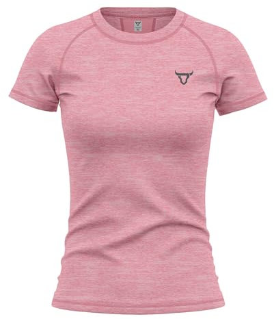 Women's Short Sleeve Quick Dry Fit Active T-Shirts Moisture Wicking Athletic Round Neck Gym Tee Exercise Yoga Ladies Tops