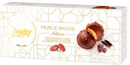 Desobry | Biscotti Crema Cacao e Cioccolato | Scatola Biscotti Cioccolato Fondente | Perle Cacao e Cioccolato | Astuccio Biscotti Ricoperti