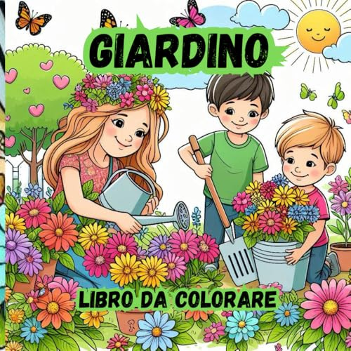 giardino libro da colorare: 50 pagine da colorare audaci e facili Giardino per alleviare lo stress e divertirsi