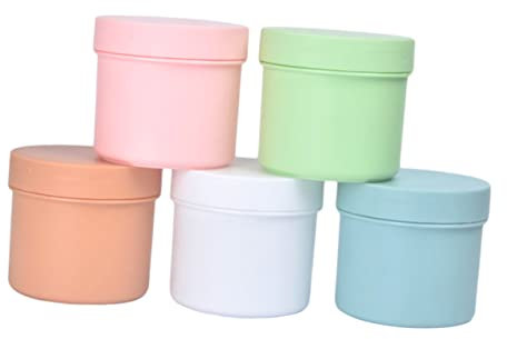 VINTORKY 5Pièces Set De Récipients De Vides Pots De Stockage Pratiques Pour Crèmes Masques Et Produits De Beauté Pour Voyage Et Rangement Cosmétique
