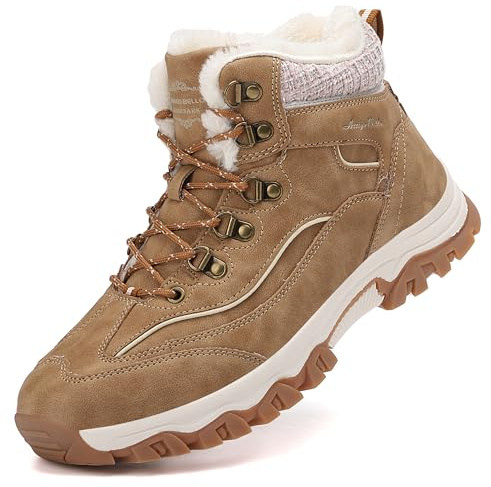 ARRIGO BELLO Stivali Da Neve Donna Invernali Scarpe Da Donna Invernale Trekking Stivaletti Outdoor Casual Camminate Antiscivolo Boot (Marrone5071,37)