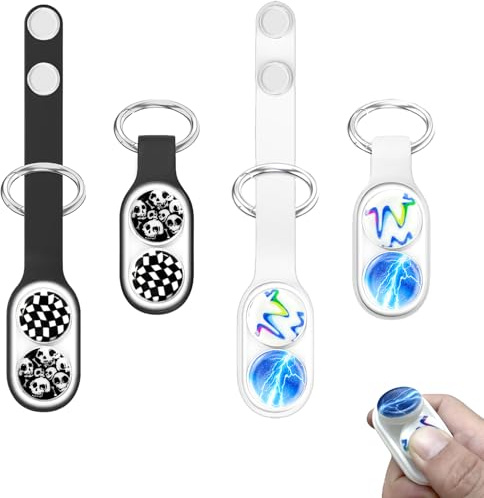 Echehi 2 Piezas Juguete Antiestres con Imán Pop, Fidget Toys, Antiestrés y Concentración, Ideales para Adultos y Niños. Blanco, Negro