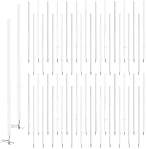 MUYAPAY 120 Pièces Recharges de StyloRétractables, Recharge Stylo Bille Séchage Rapide, Cartouche Stylo Bille Aucune Fuite D'encre, Recharges pour Stylos Pour Écriture Fluide l'école le Bureau 1,0MM