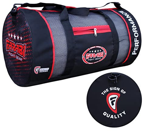 Farabi Sports Fitness-Studio Fitness Sportzeug Tasche, MMA, Boxen Ausrüstungstasche, Reisetasche (Black)