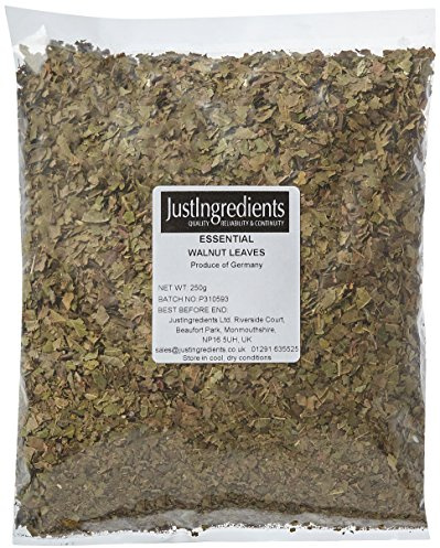 JustIngredients Essentials Walnut Leaves 250 g (Pack of 3)