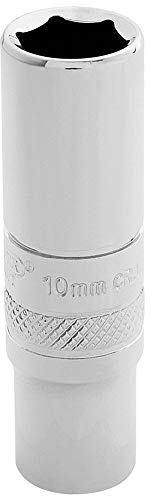 Draper 32761 1/4 Inch Square Drive Hi-Torq 6 Point Metric Deep Socket, 10mm , Blue