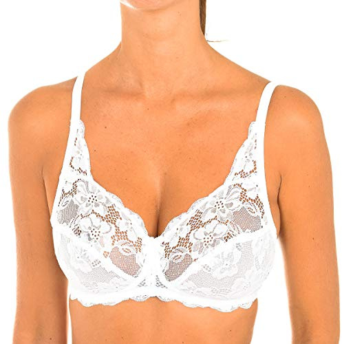 Playtex Soutien-Gorge sans armatures dentelle raffinée Essential Elegance Lace Femme x1 , Blanc, 95B