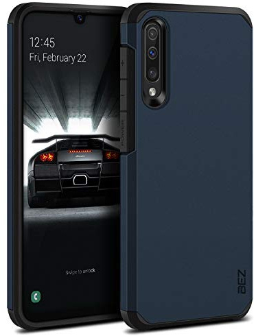 BEZ Samsung Galaxy A50 Hülle, Samsung A30s Hülle, Handyhülle Tasche Stoßfestes Kompatibel für Samsung A50 / A30s, [Heavy Duty Serie] Outdoor Dual Layer Armor Case Handy Schutzhülle Robuste, Dunkelblau
