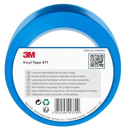 3M Vinyl Tape 471, 50 mm x 33 m, Blue
