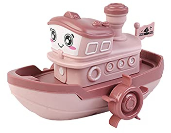 Badespielzeug Baby Aufziehspielzeug Badewanne U-Boot Uhrwerk Unterwasser Schwimmspielzeug Baby Süße Boot Aufziehspielzeug Wasserspielzeug für Kleinkinder Jungen Mädchen 1 2 3 Jahre,14cmx9cmx8cm