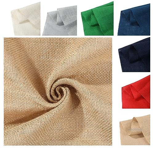 Tissu d'ameublement en toile de jute Sac de jardin en toile de jute naturelle,162cms,60 large. 100% Jute Biodégradable,Neotrims UK. [Cream, 2 meters]