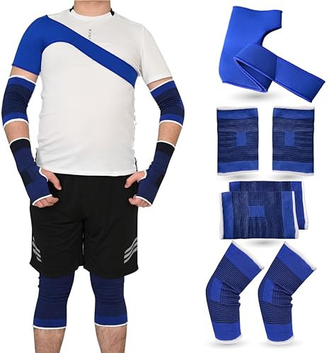 TK Gruppe Timo Klingler 7x XXL Bandage Set mit Kniebandage - Ellenbogenbandage - Fußbandage - Schulterbandage - Knöchelbandage für Sport & Freizeit
