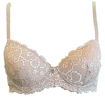 Papillon E' BY Papillon Reggiseno Fantasia BALCONETTO Imbottito in Pizzo Elasticizzato (IT, Taglia della Coppa & Taglia della Fascia, B, 5, Skin)