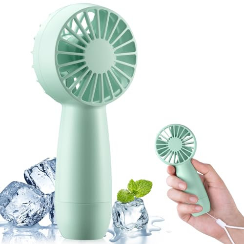 BOSONER Handventilator Tragbarer Mini Ventilator: 2600mAh Hand Ventilator Klein USB Portable Fan mit 3 Geschwindigkeitsstufen - Handventilator Akku Aufladbar für Sommer Reisen Büro Zuhause