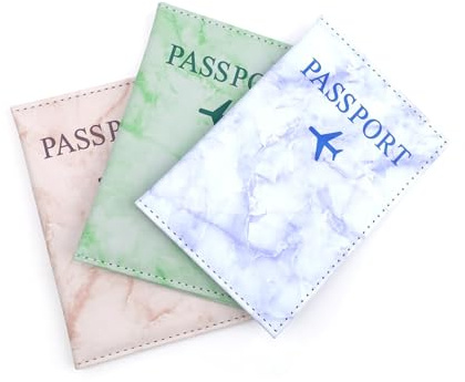 KLEHOPE Porta Pasaporte, 3 Piezas Funda Pasaporte, Funda Pasaporte Español, Pasaporte para Viajar, Adecuado para Proteger Documentos de Identidad, Tarjetas de Crédito y Documentos de Viaje