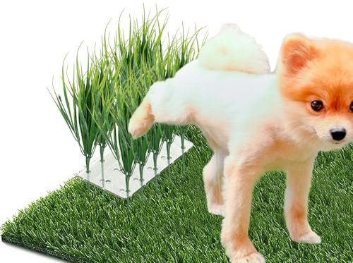 Künstliche Graspflanzen als Pinkelpfosten für Hunde Hundetoilette Töpfchentraining für Welpen Hundetoilette aus Kunstrasen für den Innen- und Außenbereich