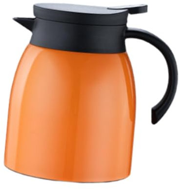 KiBcsLic Brocca per caffè Isolata da 1 Litro per Bevande Calde E Conservazione dell'Acqua, Orangina