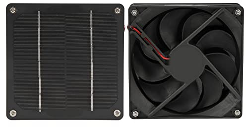Generic Solfan, Sol Växthusvärmare 5W 6V Monokristallint Kisel, ABS Solar Panel Fan Solar Heat för Växthus med Solens Intensitet för Olika Applikationer, Från Husvagnar