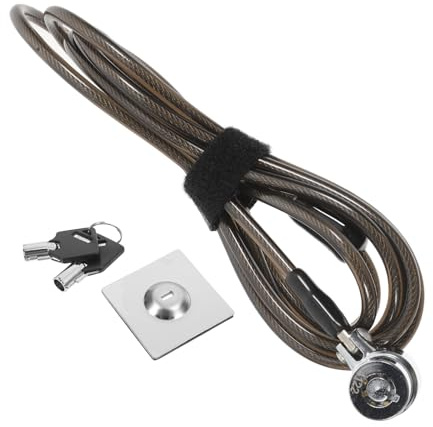 GRIRIW Candado para Portátil de Aleación de Zinc y Acero Inoxidable, Cable de 1.9 Metros Resistente y Seguro, Adecuado para Ordenador de Escritorio en Casa o Dormitorio