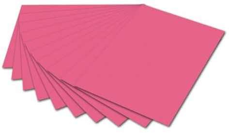 Folia 6129 – Cartón fotográfico, 50 x 70 cm, 10 pliegos, Color Rosa