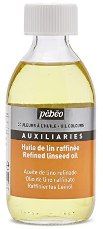 PEBEO 650102 245 ml Refined Linseed Oil, Transparent