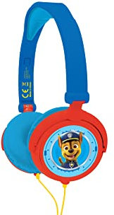 LEXIBOOK- Patrulla Canina-Cascos estéreo con Chase y Marshall, Auriculares con Diadema Ajustable y Plegable HP015PA Paw Patrol, Potencia Apta para niños, Azul/Rojo, Color, Talla única