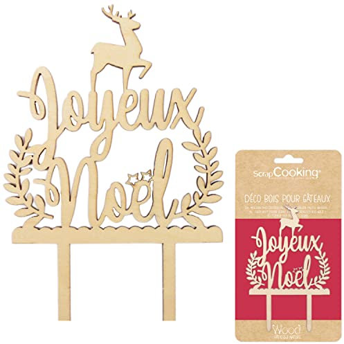 ScrapCooking 4999 Cake Topper Bois Joyeux Noël